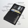 Leather folder for documents – professional business file organizer