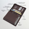 Leather folder for documents – professional business file organizer