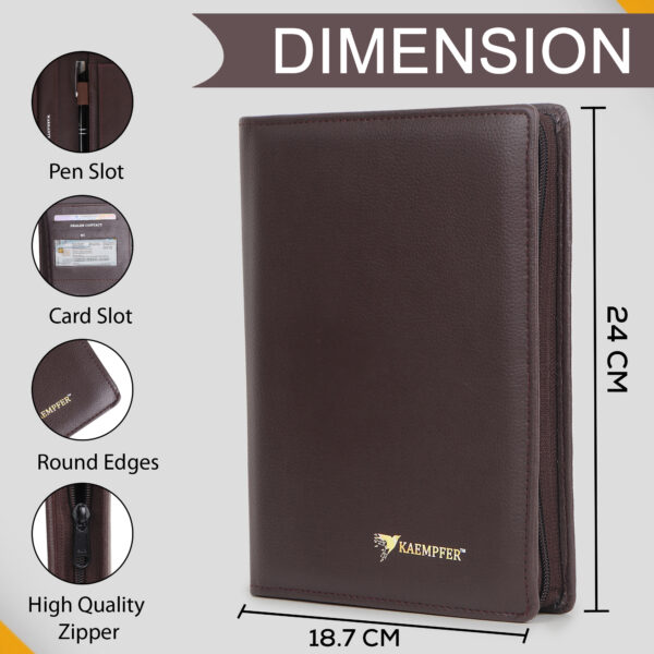 Leather folder for documents – professional business file organizer