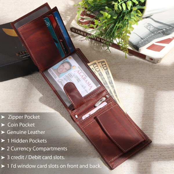 Men’s leather wallet – premium quality, compact design