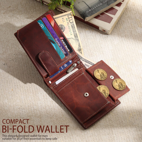 Men’s leather wallet – premium quality, compact design